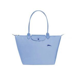Longchamp Le Pliage Green Large Shopping Shoulder Tote Bag Sky Blue